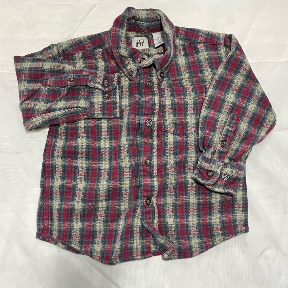 GAP Red and Blue Plaid Shirt